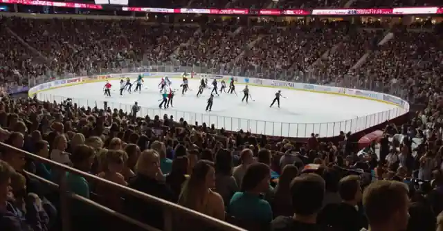 Disney skaters performing at the Jobing.com Arena in Glendale, Arizona during a Friday evening show.