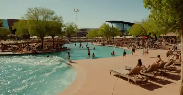 Esquer Park in Tempe presented with water activities highlights and amenities.