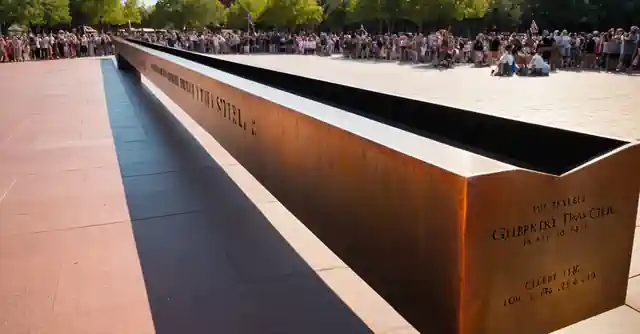 A steel beam from the World Trade Center displayed in Gilbert as a memorial for victims of September 11th.