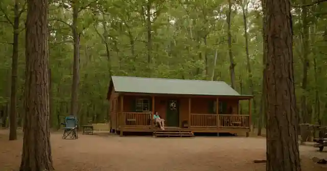 Vacationers enjoying activities in the comforts and utilities provided by Los Dutchman State Park cabins.