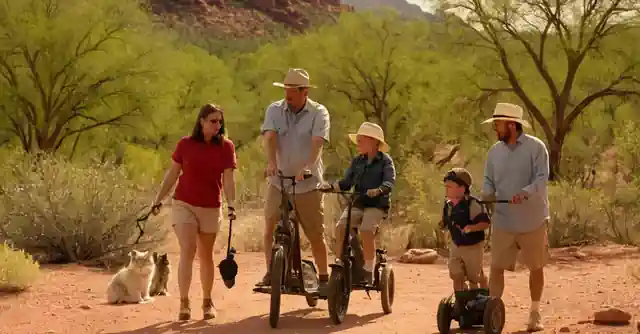 Family enjoying outdoor activities and wildlife at Bearizona from Phoenix.
