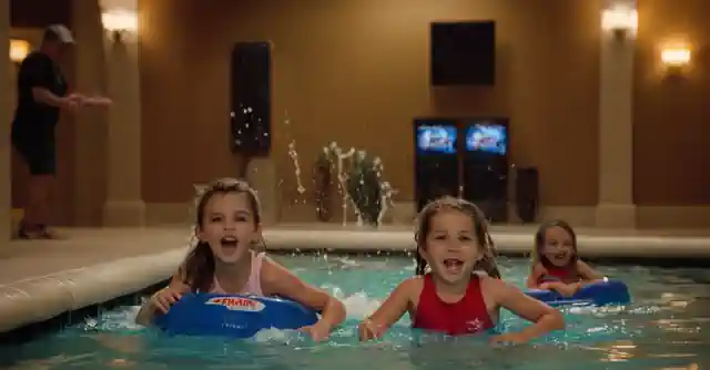 Kids in Phoenix have fun with indoor water games at an entertainment center.