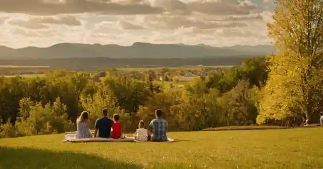 A family enjoying the scenic views and activities in Northsight Park.