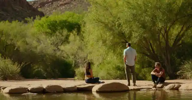 Individuals enjoying the serene landscapes and lush nature at Paradise Valley, Arizona.