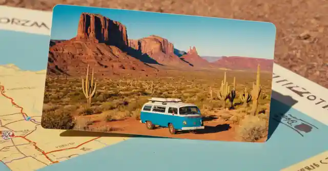 Adult reading about discounted attractions with GetOutPass coupons in an Arizona brochure.