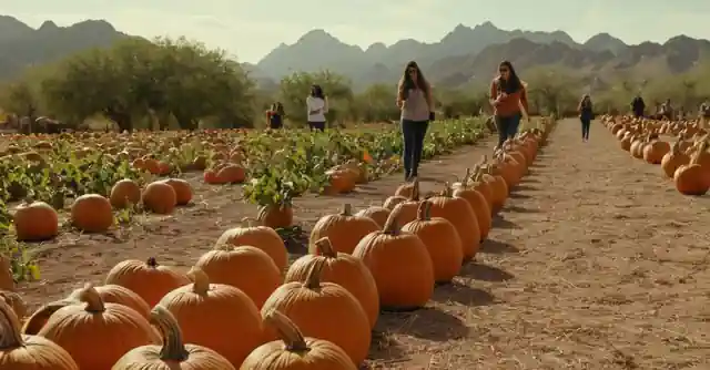 Enthusiasts visiting local pumpkin patches with the scenic landscapes just outside of Phoenix.