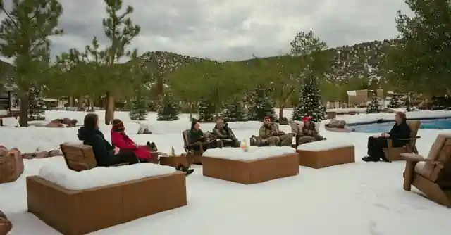 Troops enjoying snow recreation activities in Phoenix Sky Harbor Mountain Resort & Spa, surrounded by Arizonas Snowbowl and lush winter landscapes.