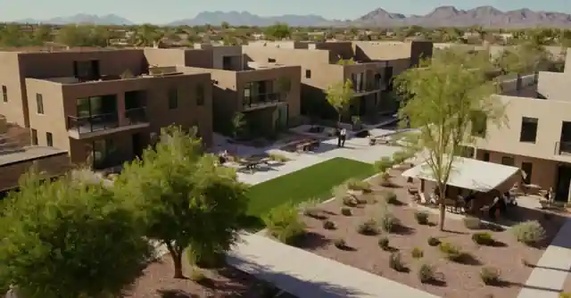 Architects discussing an innovative design for residential development in southern Tempe, highlighted by the cityverdeery landscape and historical appeal.